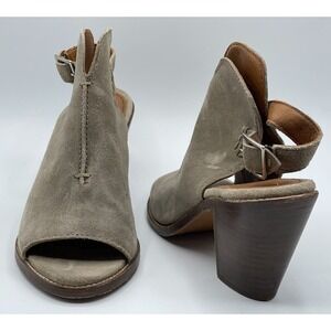 Frye Sandals Courtney Ash Suede Leather Slingback Open Toe Bootie Women's Sz 9